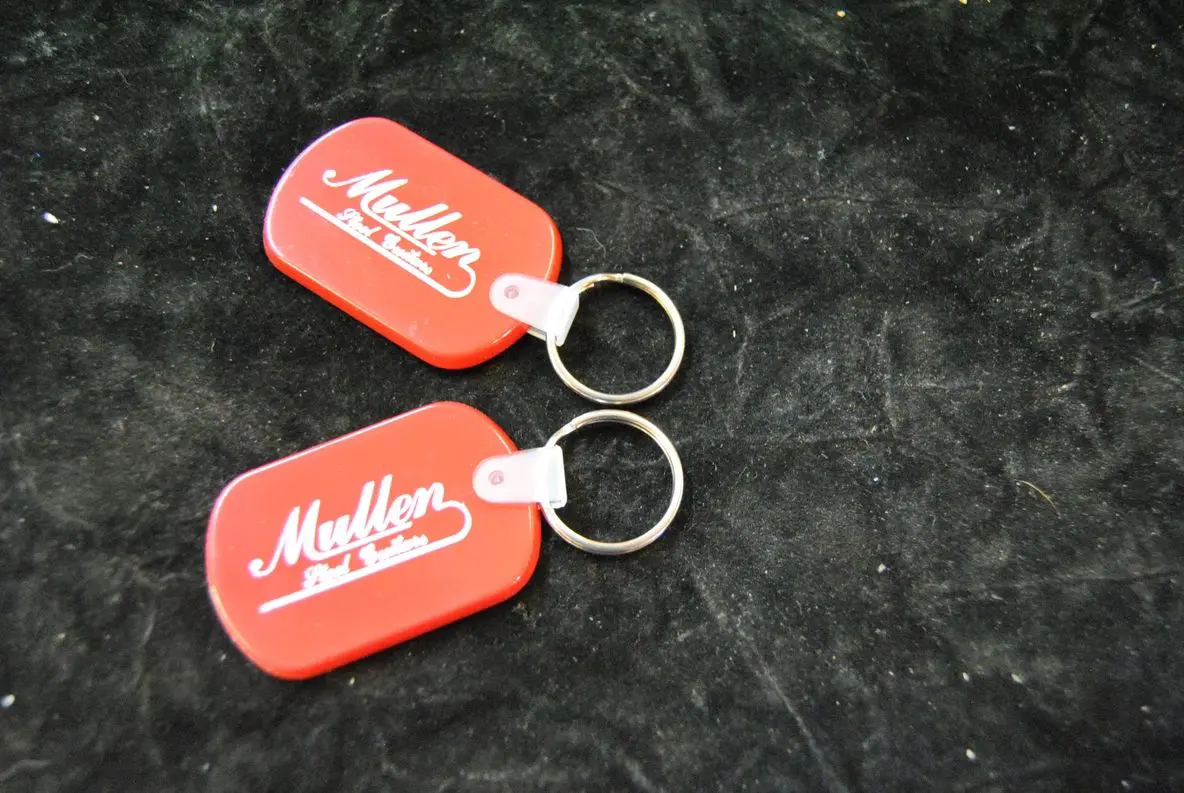 Red Mullen Key Chain