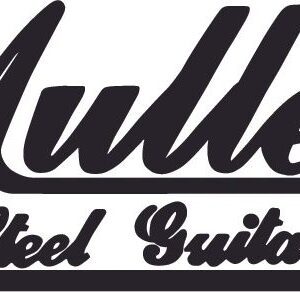 Mullen steel guitars logo in black and white.